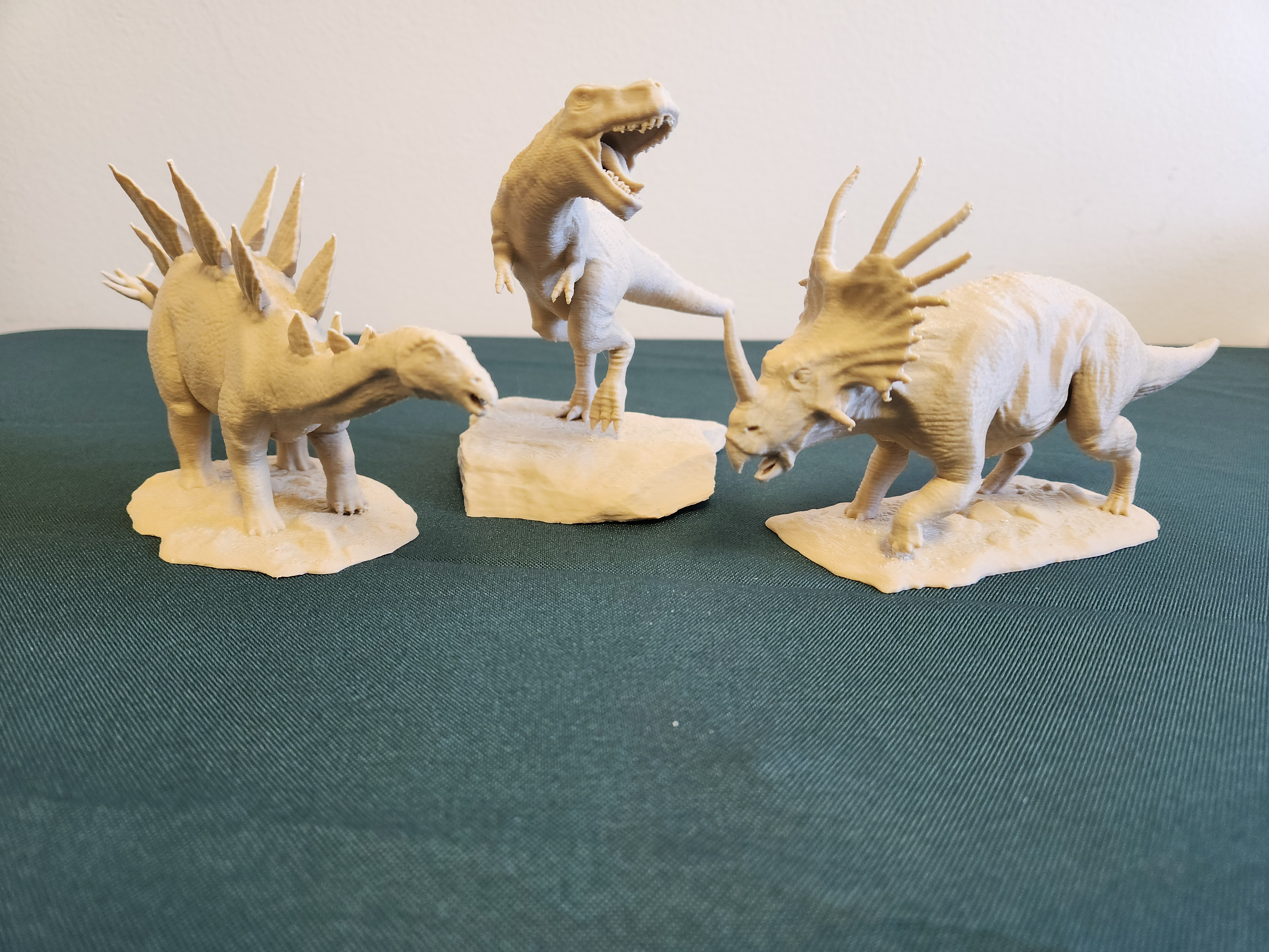 3D-printed dinosaur toy set